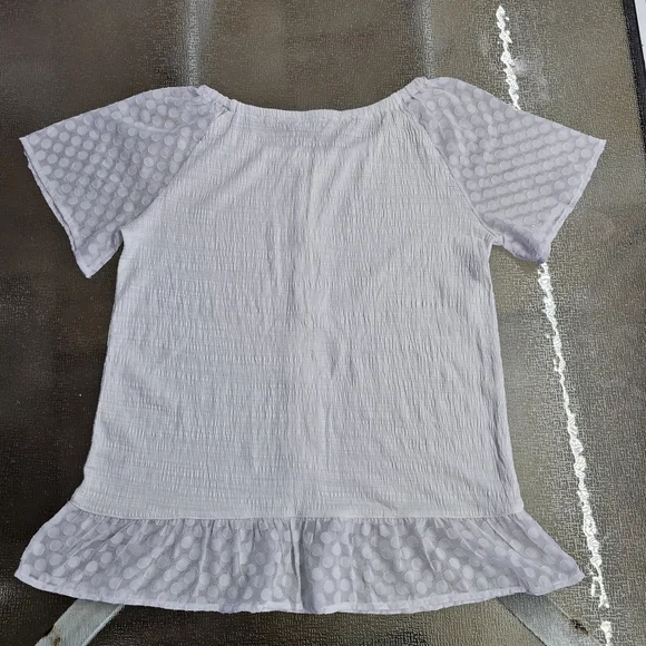 89th + Madison Cottagecore Peplum Woman's Blouse | Sheer Sleeves Feminine Boho - Picture 6 of 10